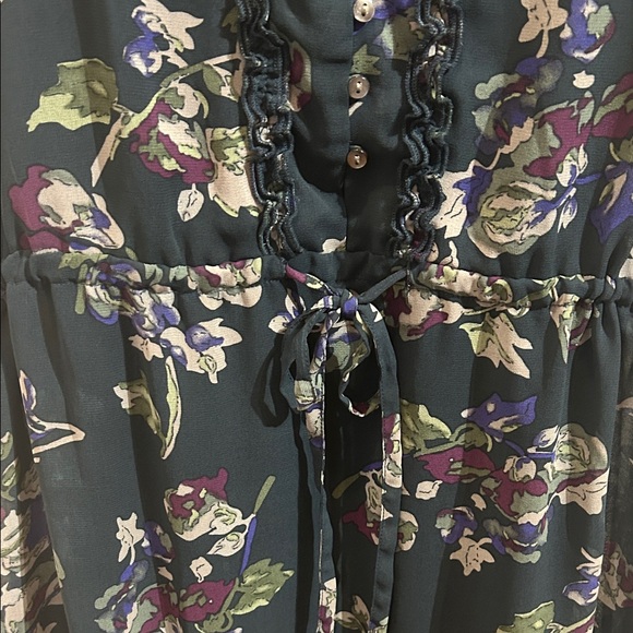 Converse Green Floral, Sheer, Mini Dress - Picture 7 of 9